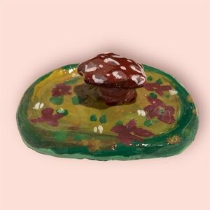 Handcrafted Ceramic Mushroom Art Piece